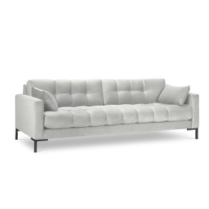 MICADONI Mamaia sofa, 4 sder - slv fljl og sort metal