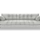 MICADONI Mamaia sofa, 4 sder - slv fljl og sort metal