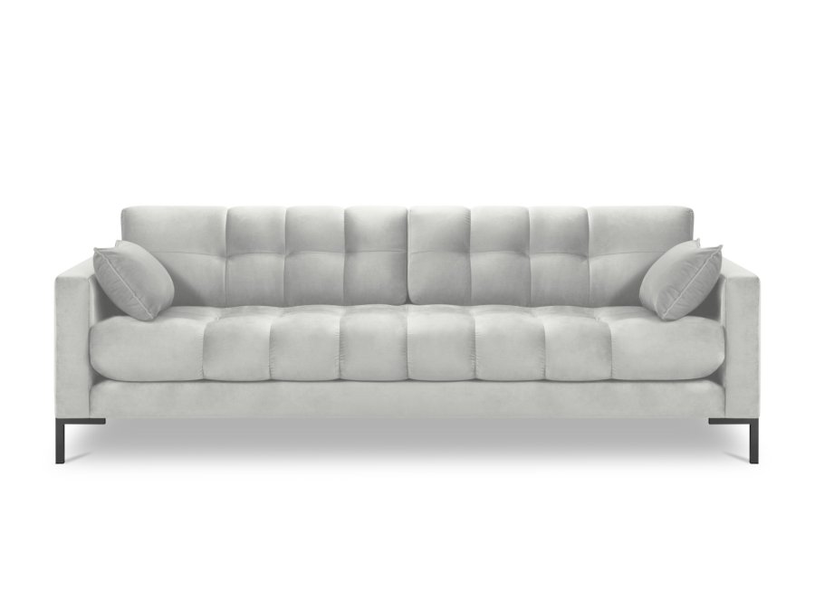 MICADONI Mamaia sofa, 4 sder - slv fljl og sort metal