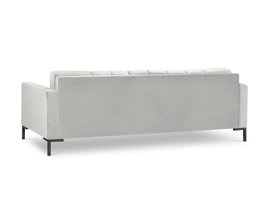 MICADONI Mamaia sofa, 4 sder - slv fljl og sort metal