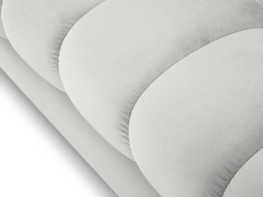 MICADONI Mamaia sofa, 4 sder - slv fljl og sort metal