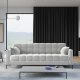MICADONI Mamaia sofa, 4 sder - slv fljl og sort metal