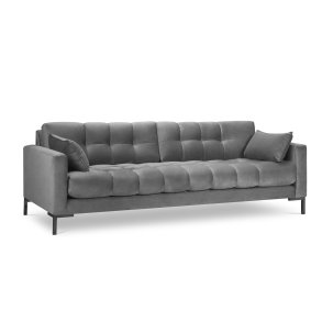 MICADONI Mamaia sofa, 4 sder - beige fljl og sort metal