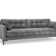MICADONI Mamaia sofa, 4 sder - beige fljl og sort metal