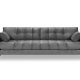 MICADONI Mamaia sofa, 4 sder - beige fljl og sort metal