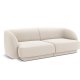 MICADONI Miley sofa, 2 sder - beige fljl og sort plast
