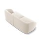MICADONI Miley sofa, 2 sder - beige fljl og sort plast