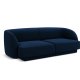 MICADONI Miley sofa, 2 sder - bl fljl og sort plast