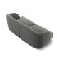MICADONI Miley sofa, 2 sder - gr fljl og sort plast