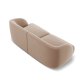 MICADONI Miley sofa, 2 sder - brun fljl og sort plast