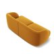MICADONI Miley sofa, 2 sder - gul fljl og sort plast