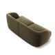 MICADONI Miley sofa, 2 sder - grn fljl og sort plast