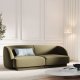 MICADONI Miley sofa, 2 sder - grn fljl og sort plast