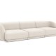 MICADONI Miley sofa, 3 sder - beige fljl og sort plast