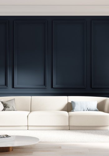 MICADONI Miley sofa, 3 sder - beige fljl og sort plast