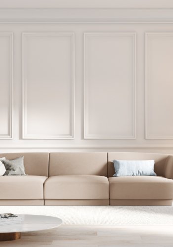 MICADONI Miley sofa, 3 sder - brun fljl og sort plast