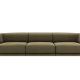 MICADONI Miley sofa, 3 sder - grn fljl og sort plast
