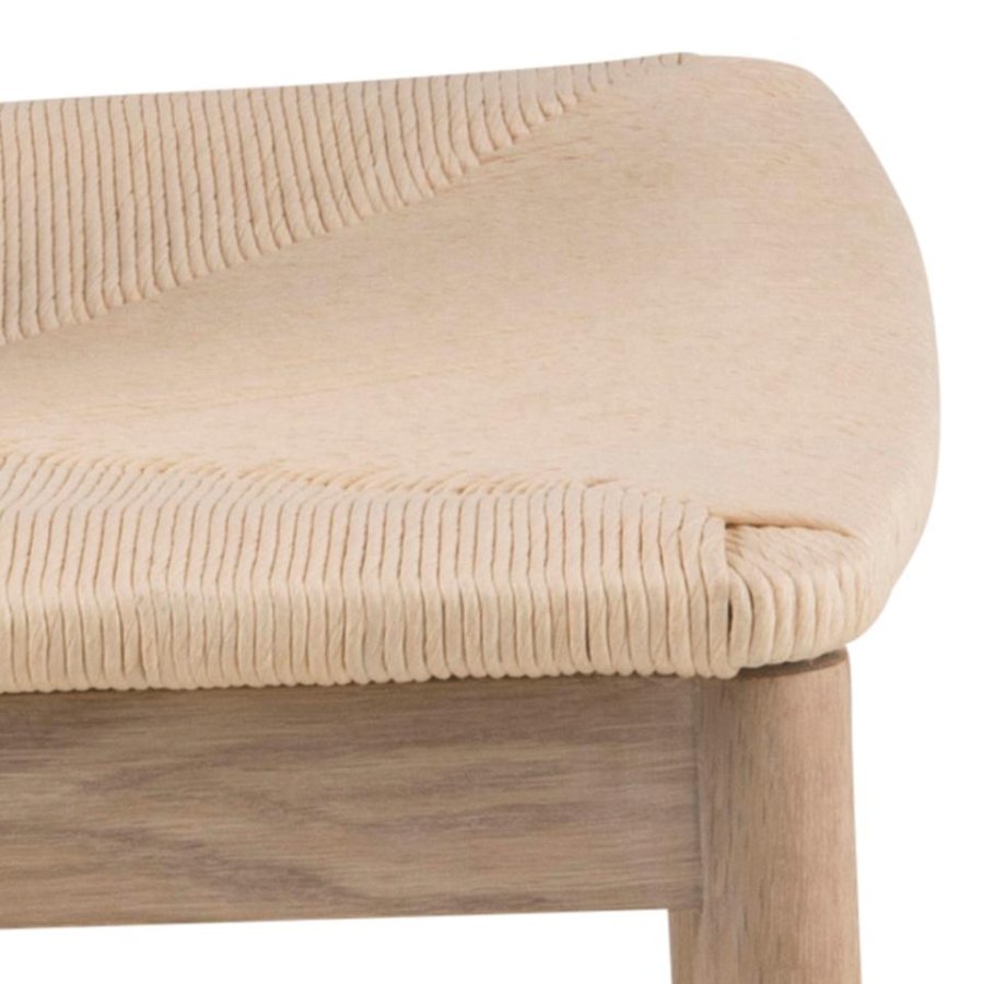 ACT NORDIC Janik spisebordsstol, m. armln - offwhite papirflet og hvidpigmenteret eg