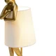 KARE DESIGN Animal Rabbit bordlampe - hvid linnedhr og guld polyresin/stl (H:50cm)