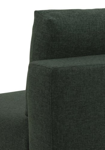 ACT NORDIC Malling sovesofa, m. udtrksseng og 2 puder - grn stof og sort stl