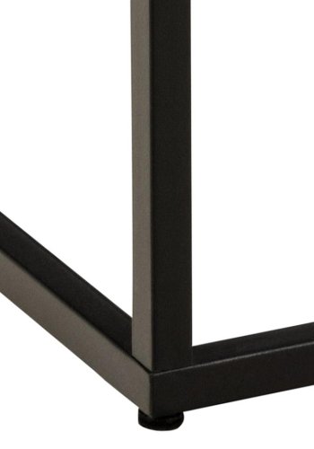 ACT NORDIC Barossa sofabord, kvadratisk - sort papir Marquina marmorlook og sort stl (40x40)