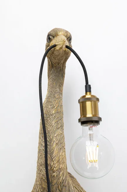 KARE DESIGN Animal Heron vglampe - guld polyresin og aluminium