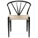 DAN-FORM Delta spisebordsstol - natur papir snor og sort stl
