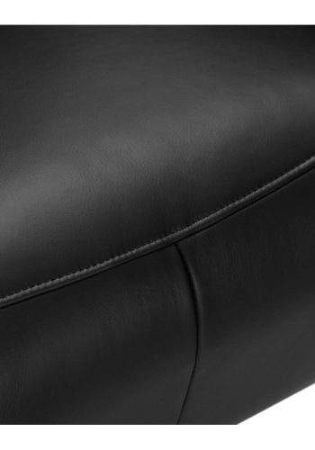  Delta recliner drejestol, m. armln - sort lder og sort metal