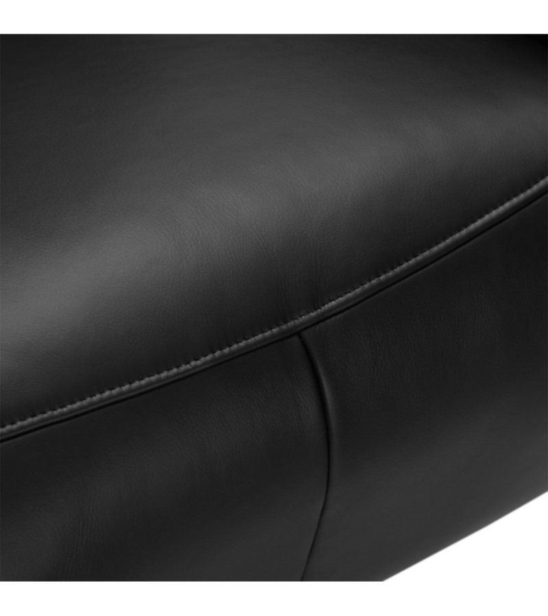  Delta recliner drejestol, m. armln - sort lder og sort metal