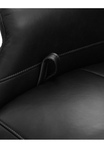  Delta recliner drejestol, m. armln - sort lder og sort metal