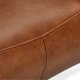 Delta recliner drejestol, m. armln - cognac lder og sort metal