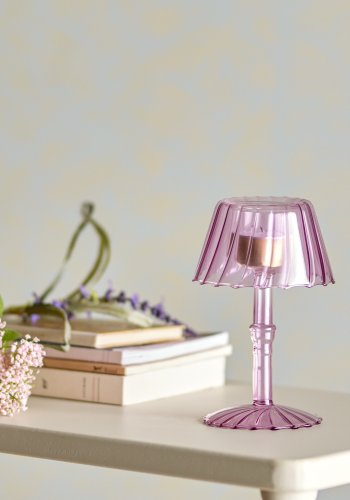 BLOOMINGVILLE Cisco Fyrfadsstage, Rosa, Glas