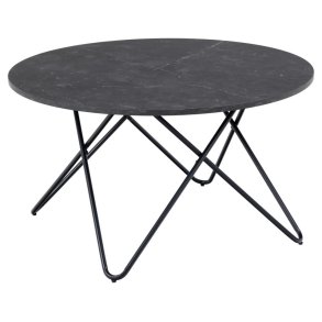 ACT NORDIC Wyre sofabord, rund - sort Izmir melamin og sort stl (80)