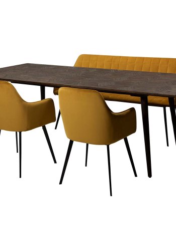 DAN-FORM rektangulr Diamond spisebord - brun elm genbrugstr (220x100)