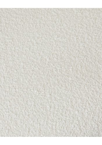 Diana barstol, m. rygln og fodsttte - hvid bouclé stof og sort metal