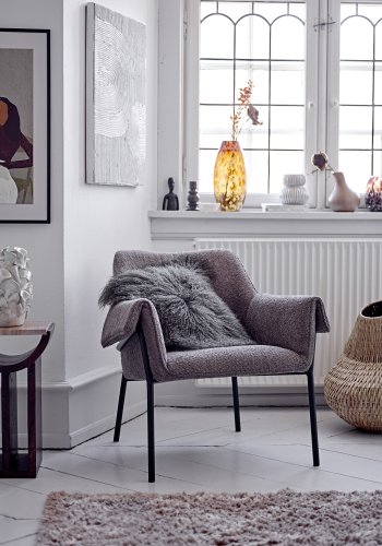 BLOOMINGVILLE Edea gulvtppe, rektangulr - brun bomuld (150x90)