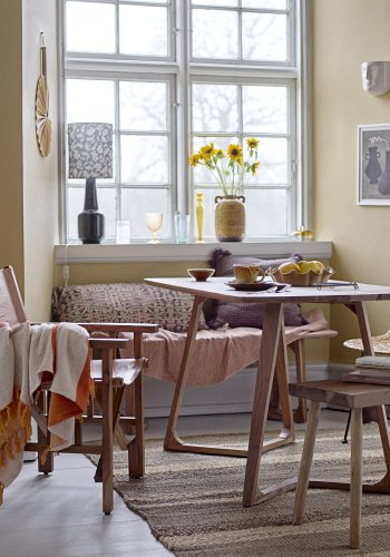 BLOOMINGVILLE Felex gulvtppe, rektangulr - natur sgrs og majsskaller (260x180)