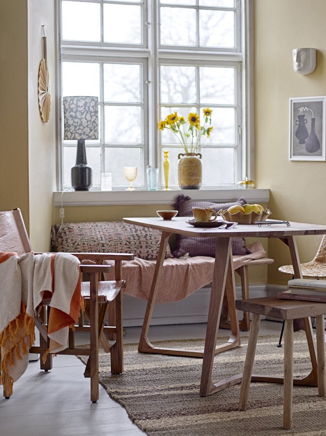 BLOOMINGVILLE Felex gulvtppe, rektangulr - natur sgrs og majsskaller (260x180)