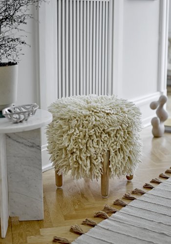 BLOOMINGVILLE Avino gulvtppe, rektangulr - natur bomuld (245x75)