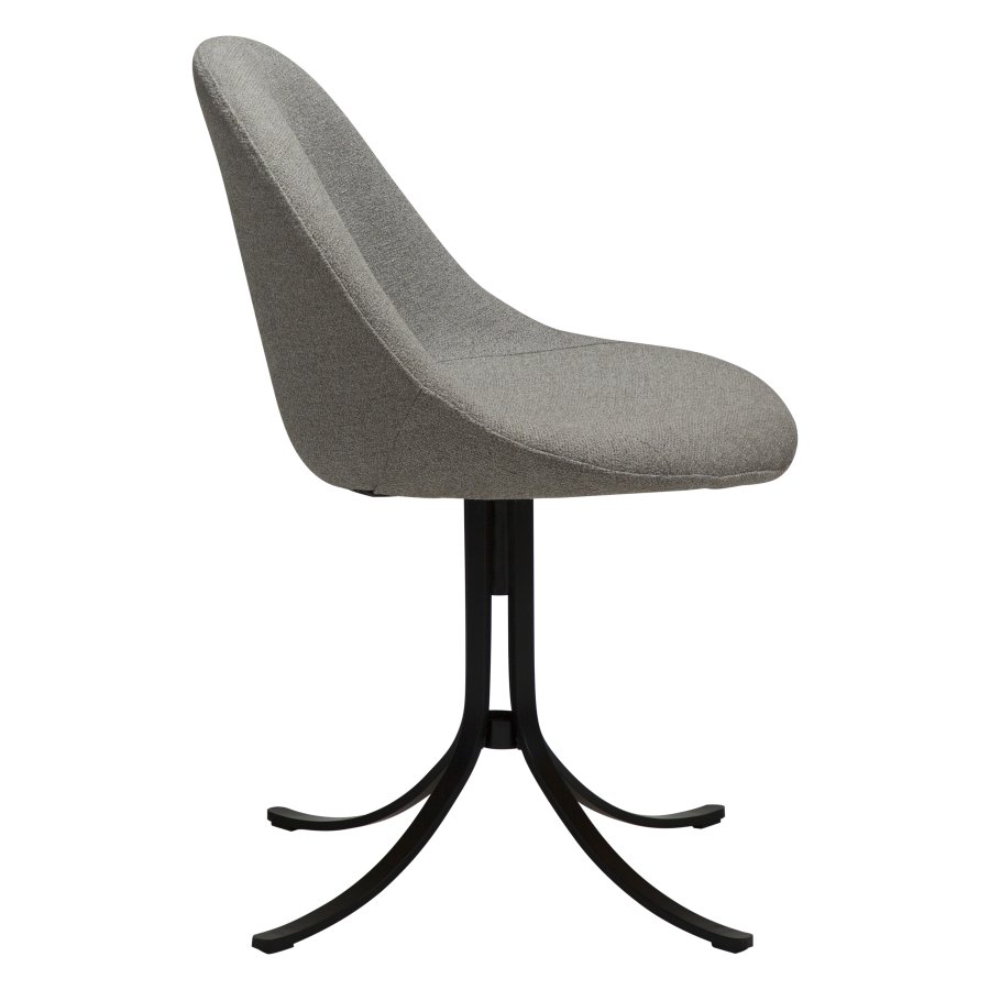 DANFORM Dolo drejestol - pebble earth boucléstof og sort stl