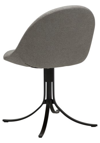 DANFORM Dolo drejestol - pebble earth boucléstof og sort stl