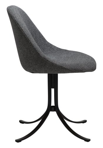 DANFORM Dolo drejestol - pebble gr boucléstof og sort stl 