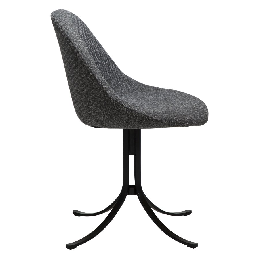 DANFORM Dolo drejestol - pebble gr boucléstof og sort stl 