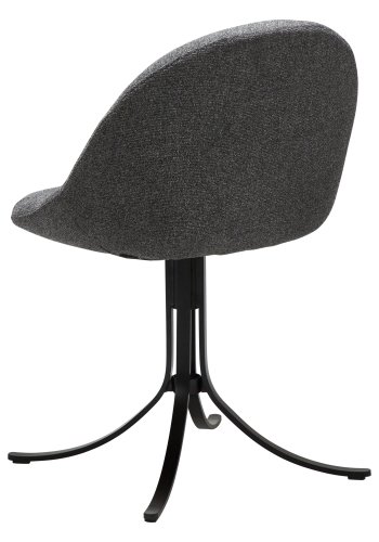 DANFORM Dolo drejestol - pebble gr boucléstof og sort stl 