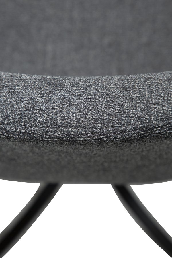 DANFORM Dolo drejestol - pebble gr boucléstof og sort stl 