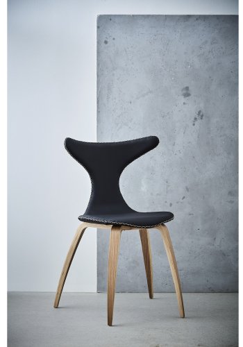 DAN-FORM Dolphin spisebordsstol - sort lder og natur egetr