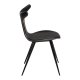 DAN-FORM Dolphin spisebordsstol - vintage sort kunstl�der og sort st�l