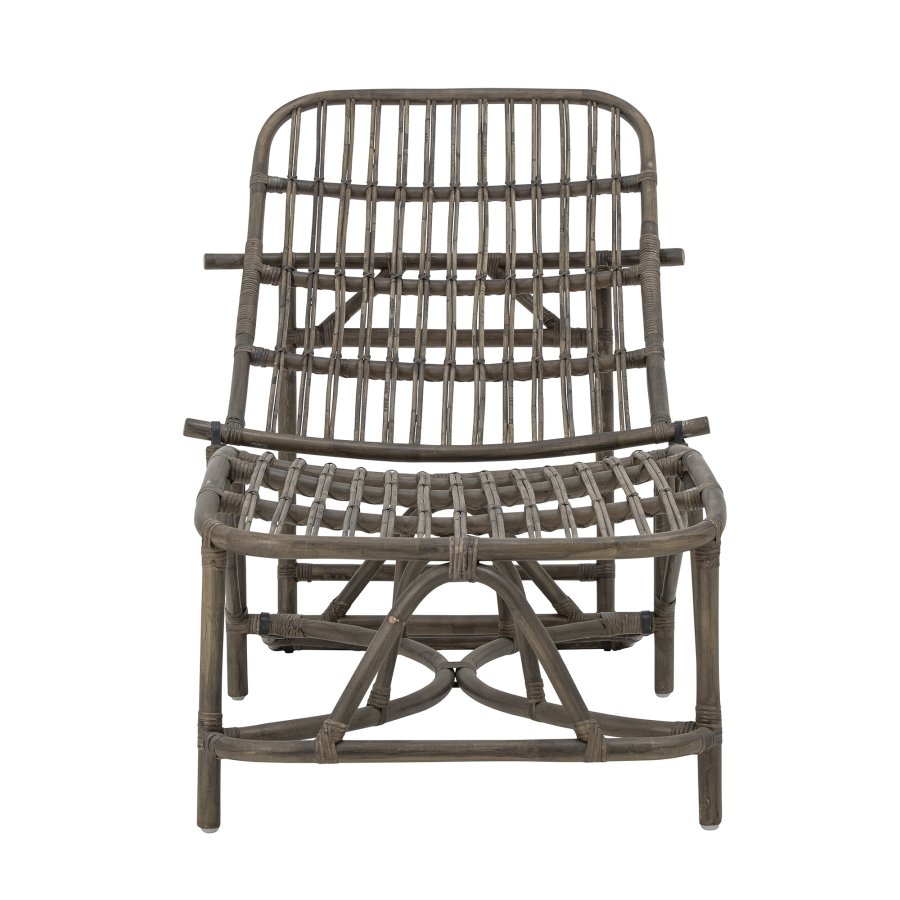 BLOOMINGVILLE Dione liggestol, m. justerbar rygln, foldbar - brun rattan