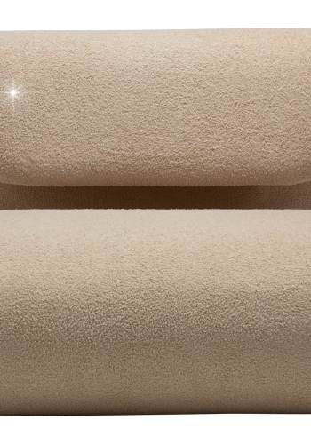 DANFORM Dubna loungestol - matteret mandel RPES boucléstof m. glimmer