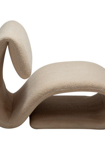 DANFORM Dubna loungestol - matteret mandel RPES boucléstof m. glimmer